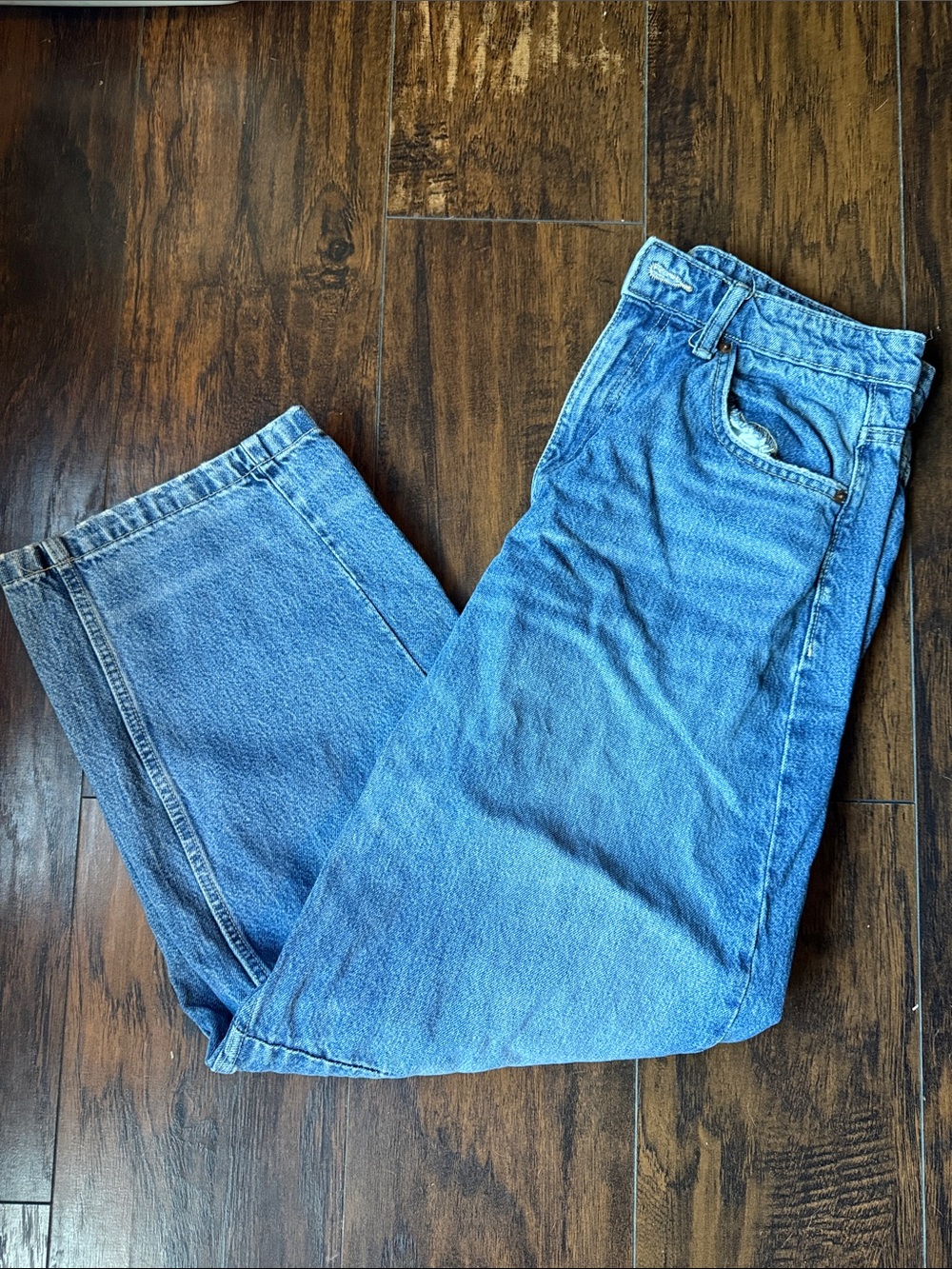Zara Women's Light Blue Wide Leg Jeans